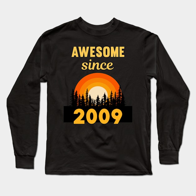 Orange Sunset Year 2009 Long Sleeve T-Shirt by ravenwaldo168375